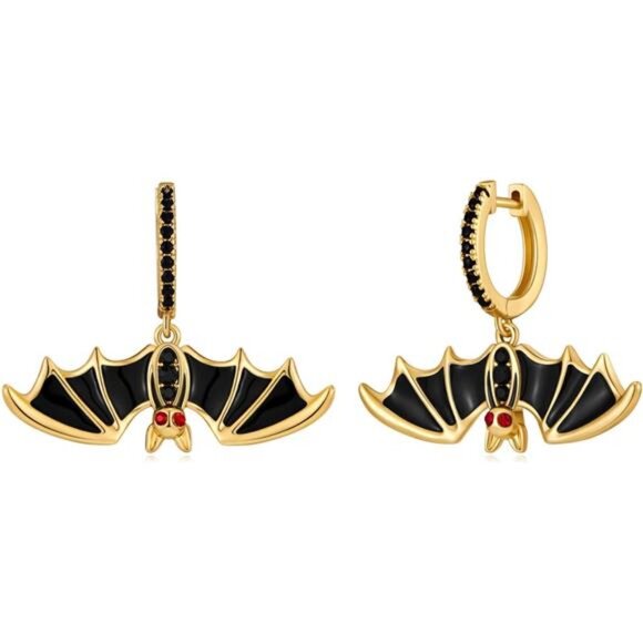 ✨ Rhinestone Bat Earrings – Elegant Halloween Jewelry for Women - Picture 1 of 5